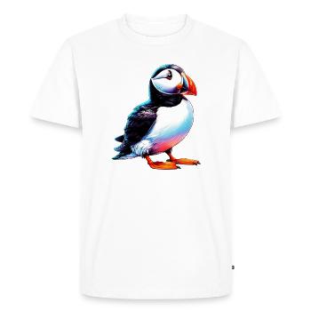 Macareux - T-shirt Premium bio Homme - blanc - Devant - Nico (187cm)