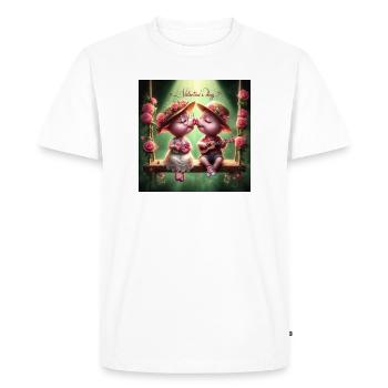 Saint Valentin - T-shirt Premium bio Homme - blanc - Devant - Nico (187cm)