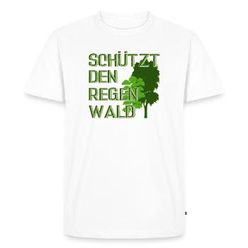 protects the rainforest - Men's Premium Organic T-Shirt - white - Front - Nico (187cm)