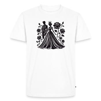 Couple romantique : le pouvoir de l’amour et de la connexion - T-shirt Premium bio Homme - blanc - Devant - Nico (187cm)