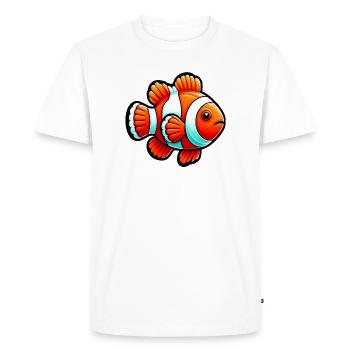 Poisson-clown - T-shirt Premium bio Homme - blanc - Devant - Nico (187cm)