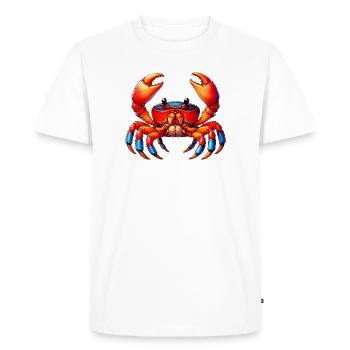 Crab - Men's Premium Organic T-Shirt - white - Front - Nico (187cm)