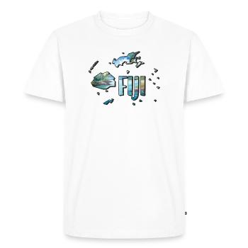 Carte à l’aquarelle Fidji - T-shirt Premium bio Homme - blanc - Devant - Nico (187cm)