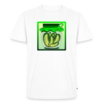 GHERKINS, PICKLES, CUCUMBER SALAD, CUCUMBER - Men's Premium Organic T-Shirt - white - Front - Nico (187cm)