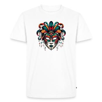 Masque du Carnaval de Venise - T-shirt Premium bio Homme - blanc - Devant - Nico (187cm)