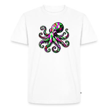 Octopus - Men's Premium Organic T-Shirt - white - Front - Nico (187cm)