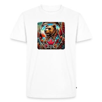 Canada bear nature design - Men's Premium Organic T-Shirt - white - Front - Nico (187cm)