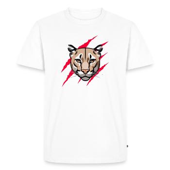Mon couguar - T-shirt Premium bio Homme - blanc - Devant - Nico (187cm)