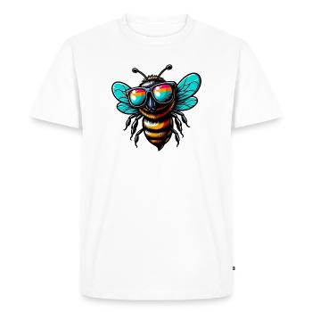 Bee - Men's Premium Organic T-Shirt - white - Front - Nico (187cm)
