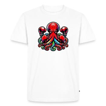 Octopus - Men's Premium Organic T-Shirt - white - Front - Nico (187cm)