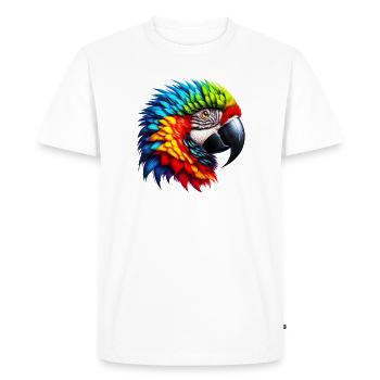 Perroquet - T-shirt Premium bio Homme - blanc - Devant - Nico (187cm)