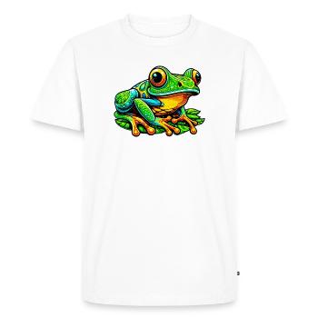 Frog - Men's Premium Organic T-Shirt - white - Front - Nico (187cm)
