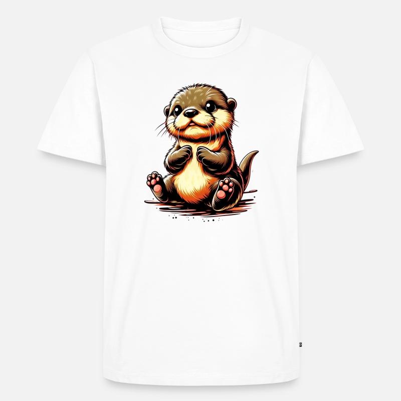Utter - Ekologisk premium-T-shirt herr - vit