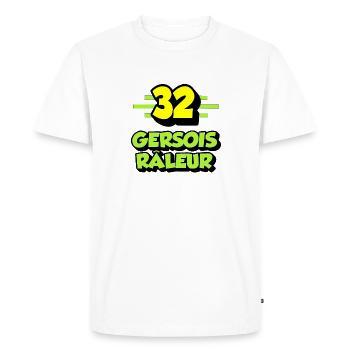 Gersois râleur - T-shirt Premium bio Homme - blanc - Devant - Nico (187cm)