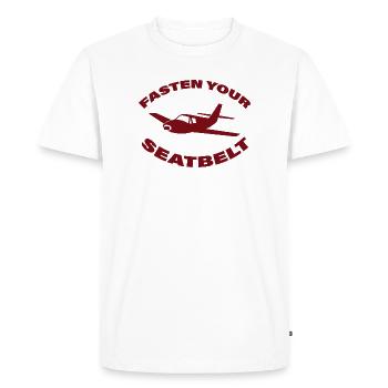 JEÛNER VOTRE CEINTURE DE SÉCURITÉ - T-shirt Premium bio Homme - blanc - Devant - Nico (187cm)