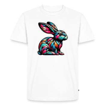 Rabbit - Men's Premium Organic T-Shirt - white - Front - Nico (187cm)