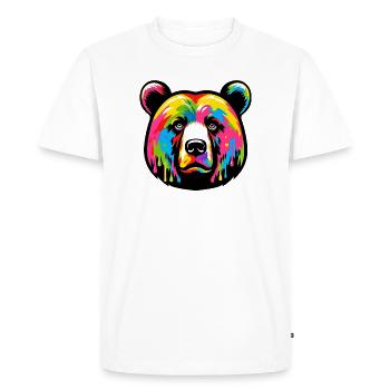 Bear - Men's Premium Organic T-Shirt - white - Front - Nico (187cm)