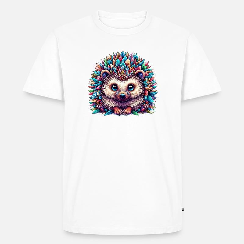 Igel - Männer Premium Bio T-Shirt - Weiß