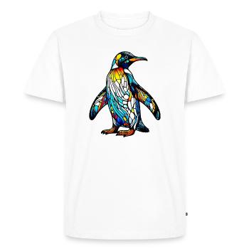 Penguin - Men's Premium Organic T-Shirt - white - Front - Nico (187cm)