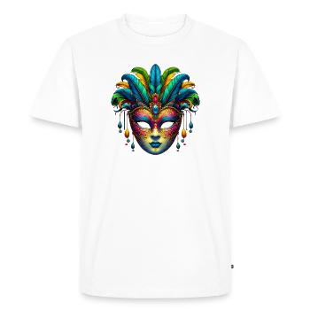 Masque du Carnaval de Venise - T-shirt Premium bio Homme - blanc - Devant - Nico (187cm)