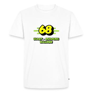 Haut-Rhinois râleur - T-shirt Premium bio Homme - blanc - Devant - Nico (187cm)
