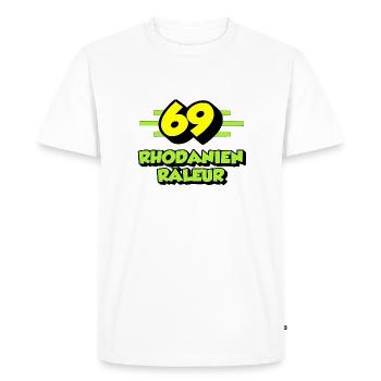 Rhodanien râleur - T-shirt Premium bio Homme - blanc - Devant - Nico (187cm)