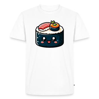 Sushi - T-shirt Premium bio Homme - blanc - Devant - Nico (187cm)