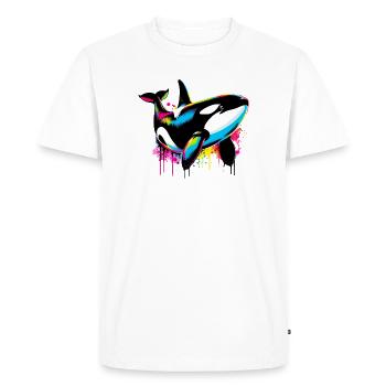 Orque - T-shirt Premium bio Homme - blanc - Devant - Nico (187cm)