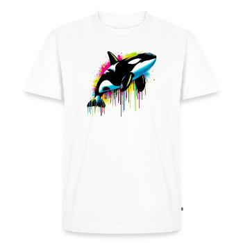Orque - T-shirt Premium bio Homme - blanc - Devant - Nico (187cm)