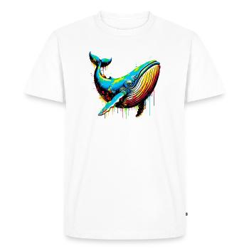 Baleine - T-shirt Premium bio Homme - blanc - Devant - Nico (187cm)