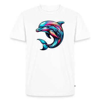 Dauphin - T-shirt Premium bio Homme - blanc - Devant - Nico (187cm)