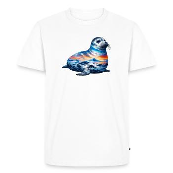 Phoque - T-shirt Premium bio Homme - blanc - Devant - Nico (187cm)