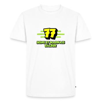 Seine et Marnais râleur - T-shirt Premium bio Homme - blanc - Devant - Nico (187cm)