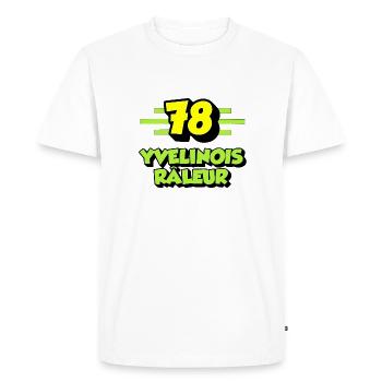 Yvelinois râleur - T-shirt Premium bio Homme - blanc - Devant - Nico (187cm)