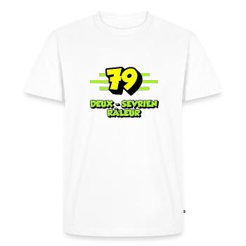 Deux sevrien râleur - T-shirt Premium bio Homme - blanc - Devant - Nico (187cm)
