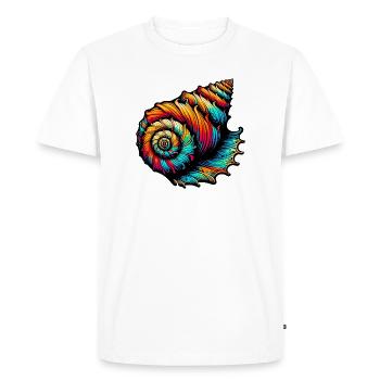 Shell - Men's Premium Organic T-Shirt - white - Front - Nico (187cm)