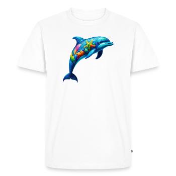 Dauphin - T-shirt Premium bio Homme - blanc - Devant - Nico (187cm)