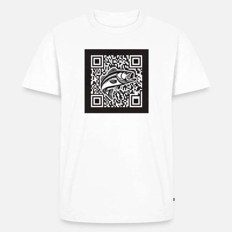 Barsch QR Code Design - Männer Premium Bio T-Shirt - Weiß