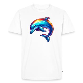 Dolphin - Men's Premium Organic T-Shirt - white - Front - Nico (187cm)
