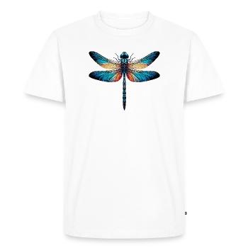 Libellule - T-shirt Premium bio Homme - blanc - Devant - Nico (187cm)