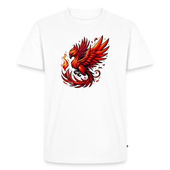 Phénix rouge - T-shirt Premium bio Homme - blanc - Devant - Nico (187cm)