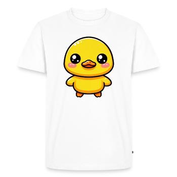 Duckling Duck Duck Duck - Men's Premium Organic T-Shirt - white - Front - Nico (187cm)