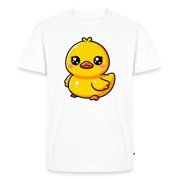 Duckling Duck Duck Duck - Men's Premium Organic T-Shirt - white - Front - Nico (187cm)