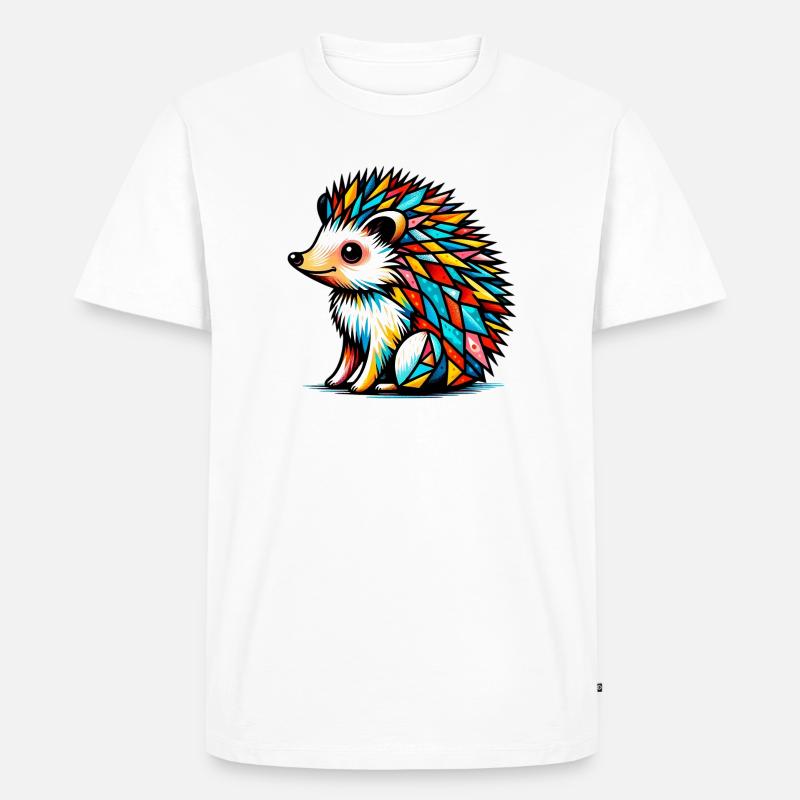 Igel - Männer Premium Bio T-Shirt - Weiß