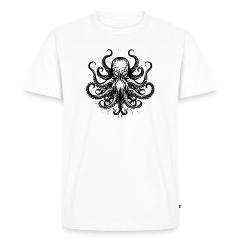 Pieuvre 02 - T-shirt Premium bio Homme - blanc - Devant - Nico (187cm)
