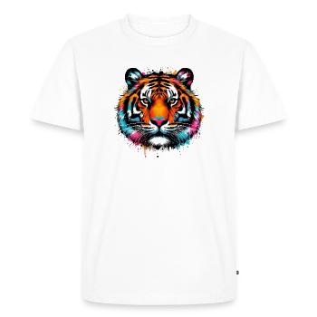Tigre - T-shirt Premium bio Homme - blanc - Devant - Nico (187cm)