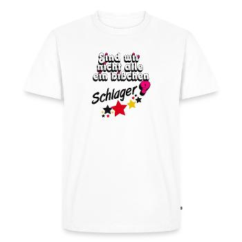 Fête Schlager, musique Schlager, nous ne sommes pas - T-shirt Premium bio Homme - blanc - Devant - Nico (187cm)