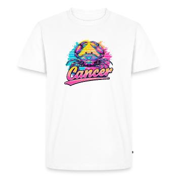 Cancer Horoscope Sign Astrology Vintage Design. - Men's Premium Organic T-Shirt - white - Front - Nico (187cm)
