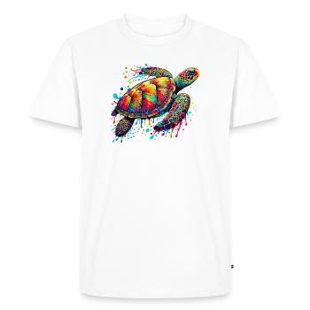 Tortue - T-shirt Premium bio Homme - blanc - Devant - Nico (187cm)