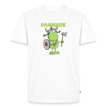 Drôle de grenouille Viking Danemark Scandinavie - T-shirt Premium bio Homme - blanc - Devant - Nico (187cm)